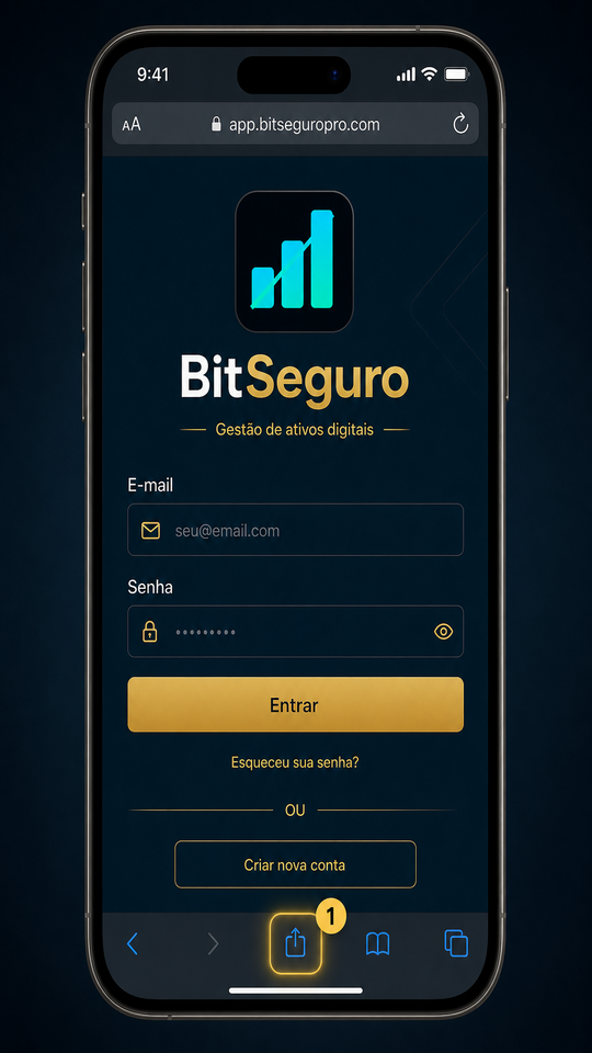 Safari: toque em Compartilhar