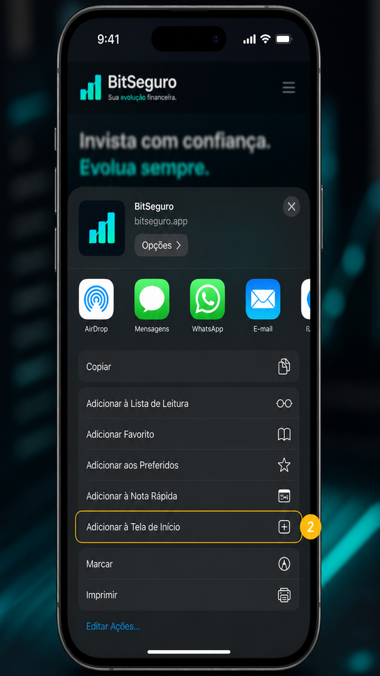 iOS: Adicionar à Tela de Início